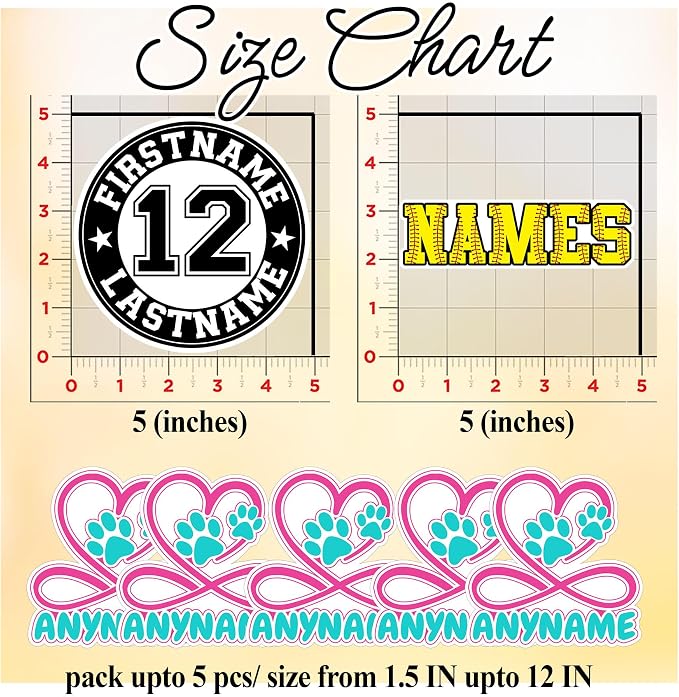 Custom Pet Name Sticker Personalized Text Infinity Heart Pawprint Animal Lovers - Image 5