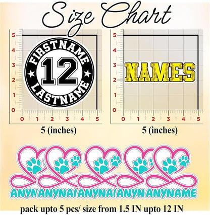 Custom Pet Name Sticker Personalized Text Infinity Heart Pawprint Animal Lovers - Image 5