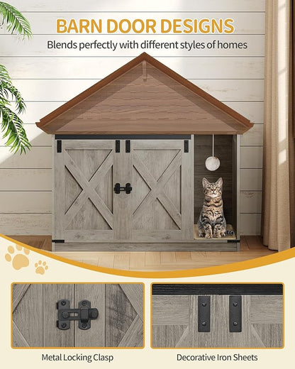 Cat Litter Box Enclosure, Hidden Litter Box Cabinet Furniture - Image 6