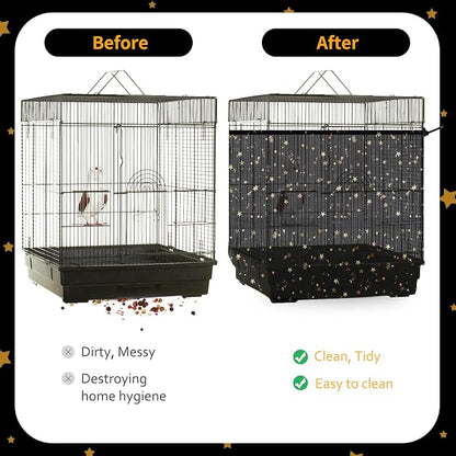 Bird Cage Seed Catcher, 60-118'' Large Bird Cages Cover, 31.5'' H Adjustable - Image 4