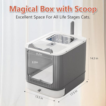 Upgraded Fully Enclosed Cat Litter Box - Image 2