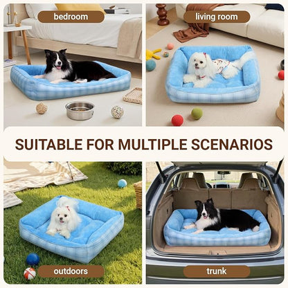 MIHIKK Rectangle Dog Beds for Large Dogs & Cats, Orthopedic Sleeping Pet Bed - Image 6