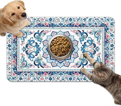 Dog Food Mat for Bowls, Absorbent Quick Dry Dog Cat Mats for Food and Water by Unknown