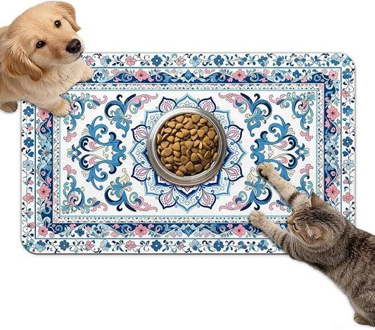 Dog Food Mat for Bowls, Absorbent Quick Dry Dog Cat Mats for Food and Water by Unknown