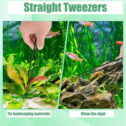Aquarium Aquascape Tools Kit, 4 in 1 Anti-Rust Aquatic Plant Aquascaping Tool - Image 4