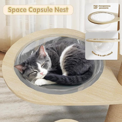 Erinnyees Cat Tree, Floor to Ceiling Cat Tree Height Adjustable Cat Tower 6 - Image 5
