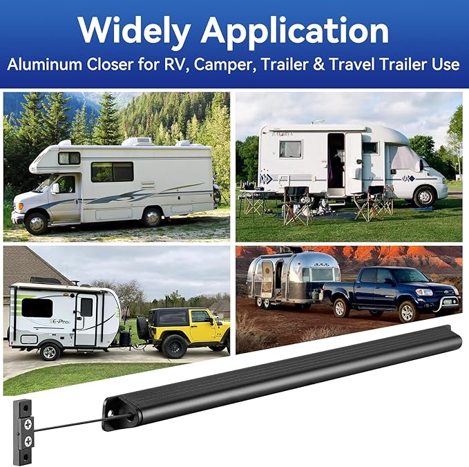 RV Screen Door Closer with Adjustable Tension, Aluminum RV Door Closer Kit - Image 3