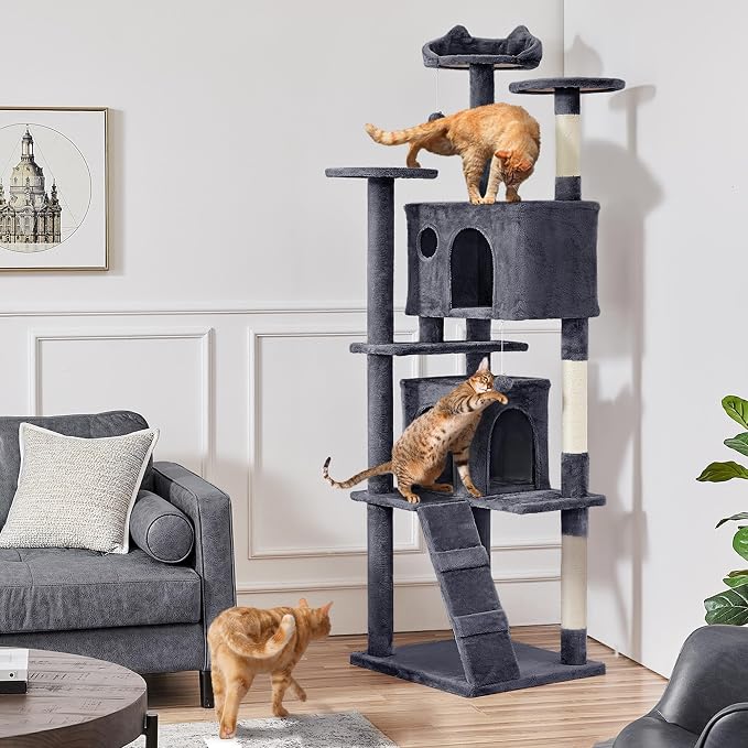 Yaheetech XL Cat Tree, 80in Multi-Level Tower - Image 3