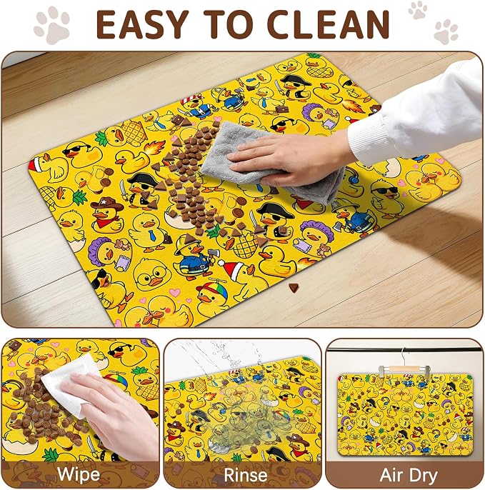 Dog Food Mat for Bowls, Absorbent Quick Dry Dog Cat Mats for Food and Water - Image 7