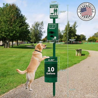 Dog Waste Station Outdoor, Pet Waste Disposal Station Rustproof Aluminum - Image 5