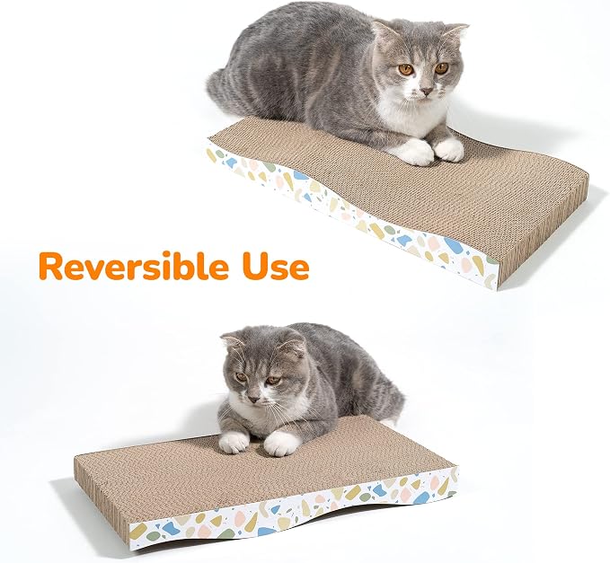 Cat Scratcher, Curved Scratch Pad, Durable Corrugated Cardboard Scratching Board - Image 7
