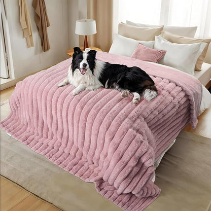 Waterproof Dog Blanket for Bed, Luxury Plush Washable Large Dogs Blankets for - Image 4