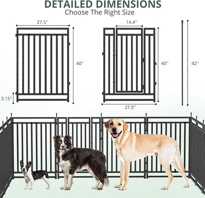 Dog Fence Outdoor for Yard Indoor Dog Playpen 40" Height 48 Panels Portable Dog - Image 3