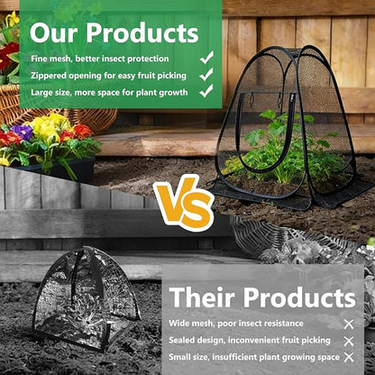 2 Pack 28 x 28 x 32 Inch Pop-up Gardening Net Cover - Image 4