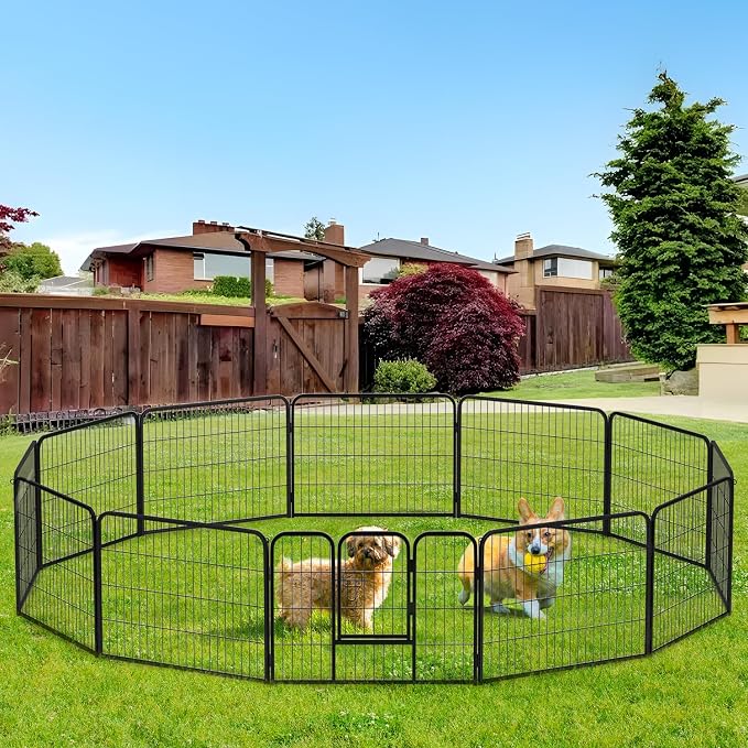 BestPet | Dog Playpen | 24 Inch, 12 Panels | Heavy Duty Metal Pet Exercise Pen - Image 2