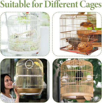 Bird Cage Seed Catcher White Bird Cage Net Cover Adjustable Birds Cages Netting - Image 5