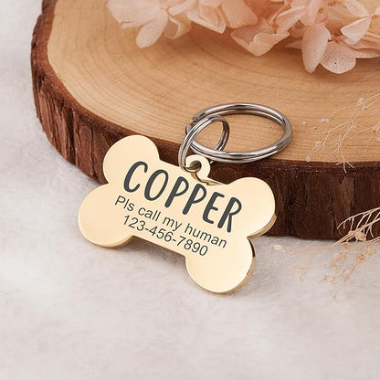 Anavia Personalized Pet ID Tags, Stainless Steel Glossy Laser Engraved Dog Cat - Image 6