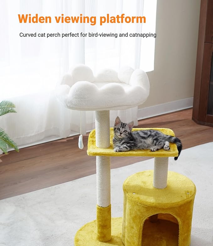 Happi N Pets Cat Tree, Featuring Scratching Posts, Viewing Perch & Toys - Image 7