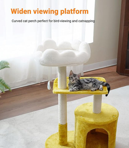 Happi N Pets Cat Tree, Featuring Scratching Posts, Viewing Perch & Toys - Image 7