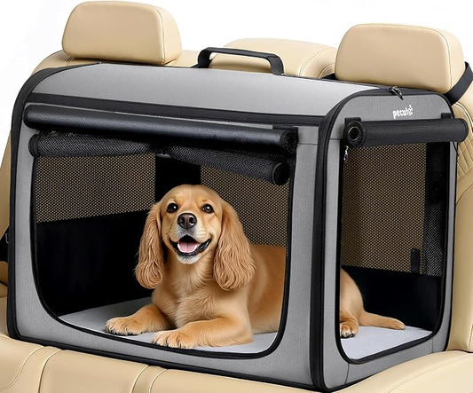 Large Dog Car Carrier Light Weight, 27×20.5×20.5ins Dog Carrier by pecute