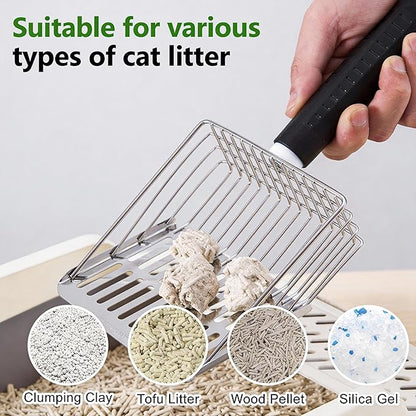 Efficient Metal Cat Litter Scoop- Stainless Steel Cat Litter Scooper - Image 6