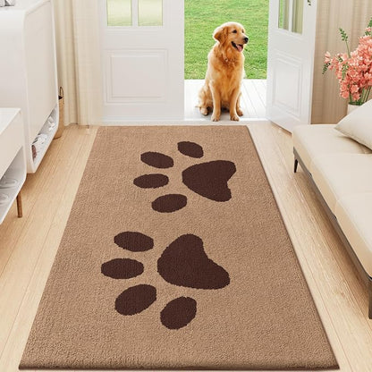 Buganda Dog Door Mat for Muddy Paws, Absorbent Dirt Trapper Washable Indoor by Buganda