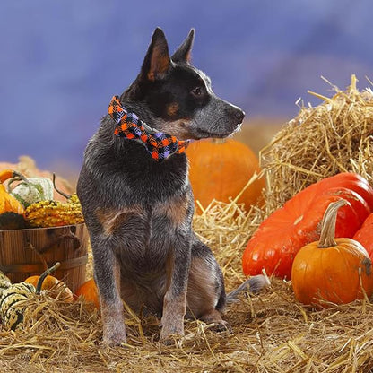 Halloween Dog Collar, Pet Collar Bow Plaid Collars Girl Boy Holiday Pet Collars - Image 6