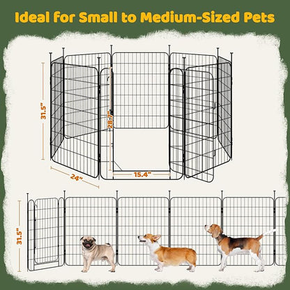 Yaheetech Expandable Dog Playpen, 8 Panel 32 inch Puppy Playpen - Image 4