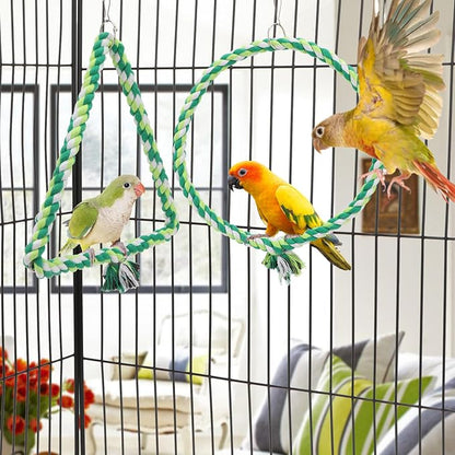 Wontee Bird Swing Bird Rope Perch Parrot Climbing Stand - Image 6