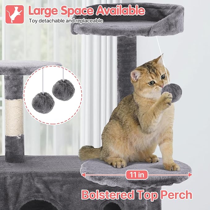 70in Cat Tree Cat Climbing Tower - Image 3
