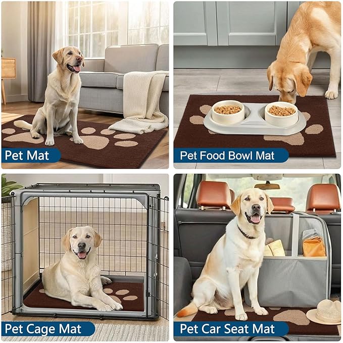Buganda Dog Door Mat for Muddy Paws, Absorbent Dirt Trapper Washable Indoor - Image 9