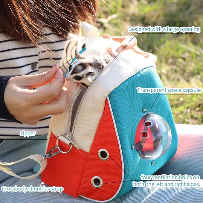 Small pet Carrier with Breathable Design Featuring Shoulder Straps and - Image 4