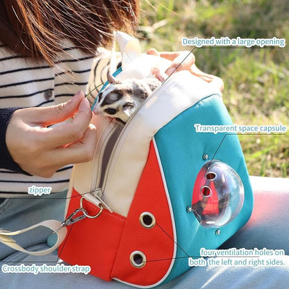 Small pet Carrier with Breathable Design Featuring Shoulder Straps and - Image 4