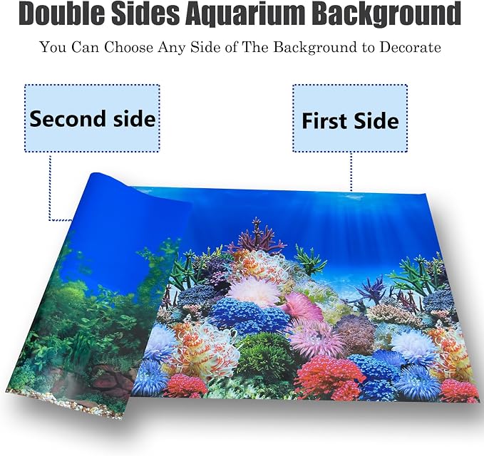 Fish Backgrounds Paper Double Sides Undersea Aquarium Background Poster - Image 6