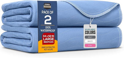 Utopia Bedding Washable Underpads 34" x 52", Waterproof Reusable Heavy by UTOPIABEDDING