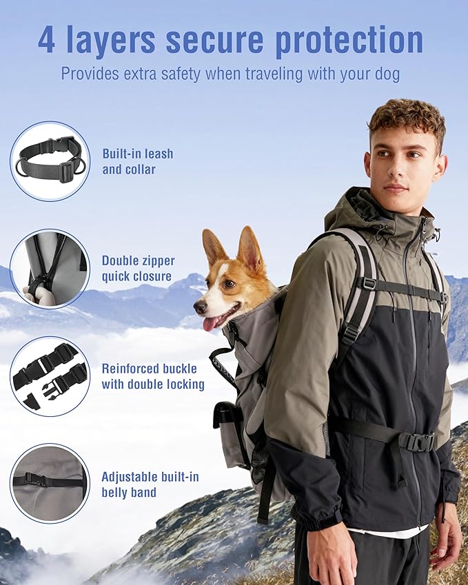 Dog Backpack for Small & Medium Dogs – 4-Layer Safety Pet Carrier - Image 3