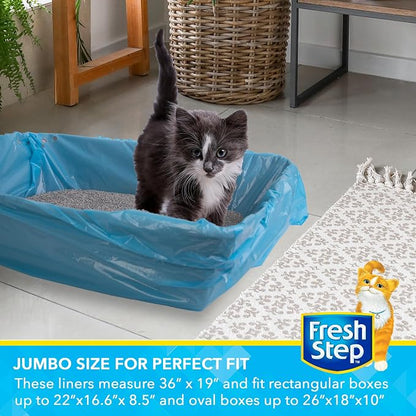 Fresh Step Jumbo Sifting Drawstring Cat Litter Box Liners, Heavy Duty Kitty - Image 4