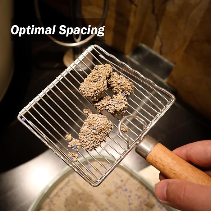 Cat Litter Scoop, Kitty Litter Scooper Metal, Deep Shovel, Wood Handle - Image 4