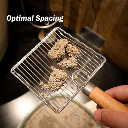 Cat Litter Scoop, Kitty Litter Scooper Metal, Deep Shovel, Wood Handle - Image 4