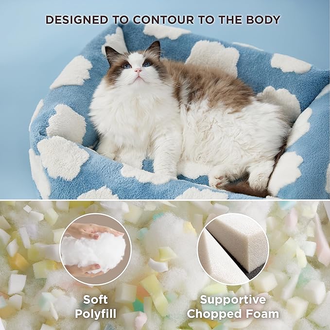 LE SURE Cute Dog Bed for Small Dogs & Cats- Washable Puppy Beds, Cozy Rectangle - Image 2