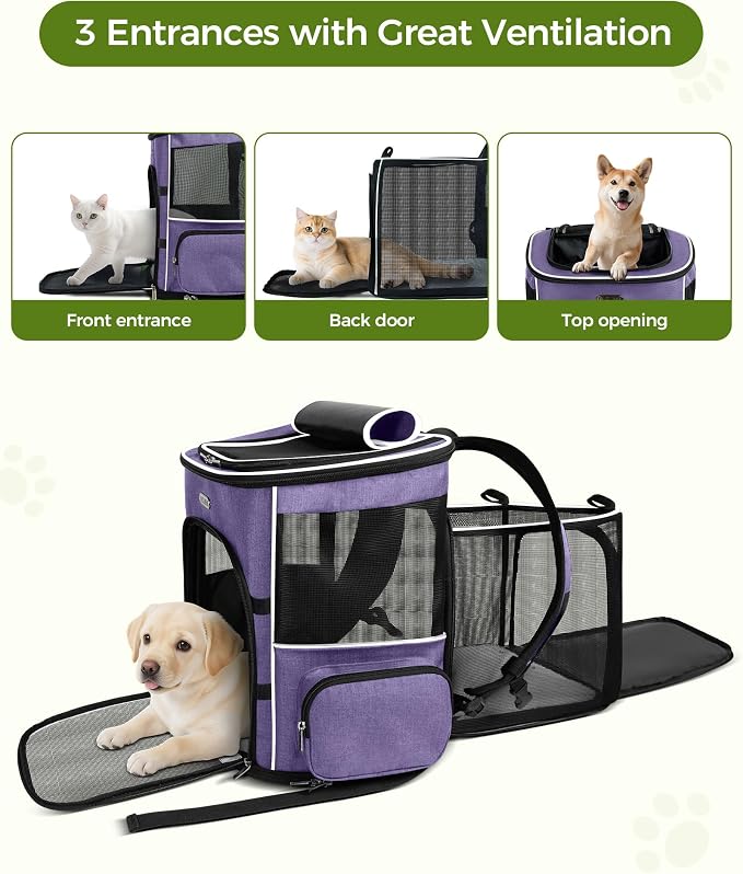BAGLHER Expandable Cat Carrier Backpacks, Retractable Pet Carrier Backpack - Image 4