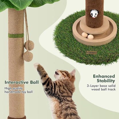 Cat Scratching Post 35'' Tall Cat Scratcher Tree Tower Scratching Posts - Image 4