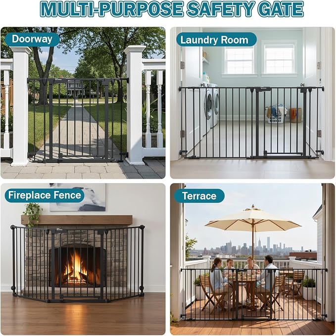 Mumeasy 80" Extra Wide Baby Gate - Image 8