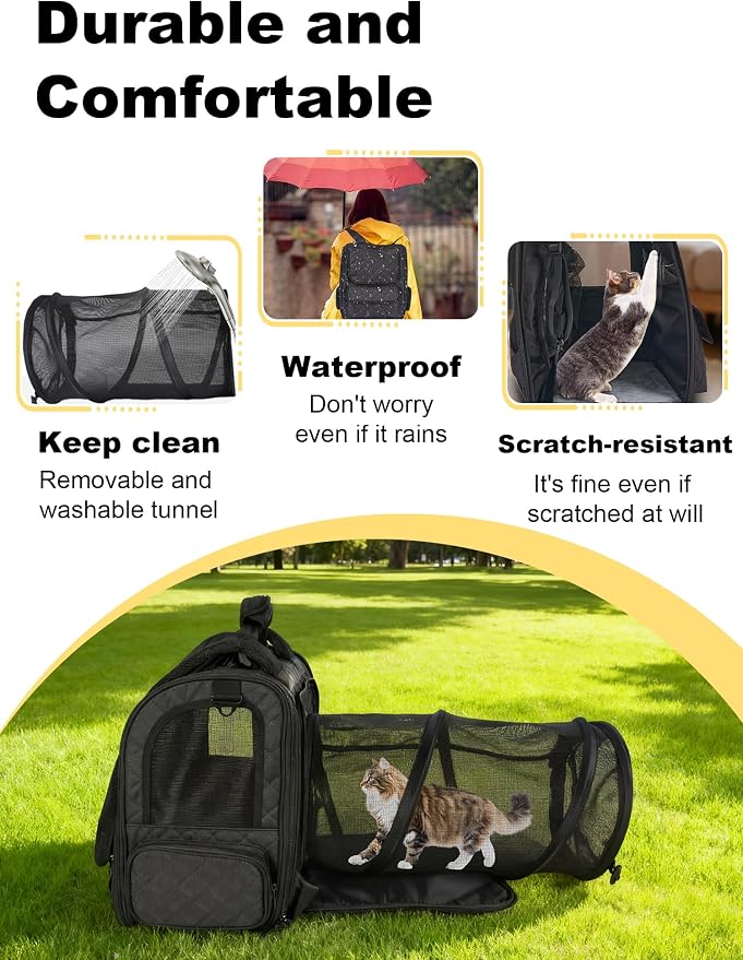 Dog Travel Backpack with Expandable Tunnel - Image 3
