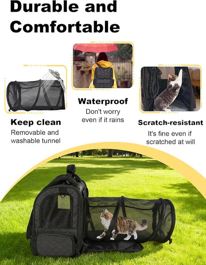 Dog Travel Backpack with Expandable Tunnel - Image 3