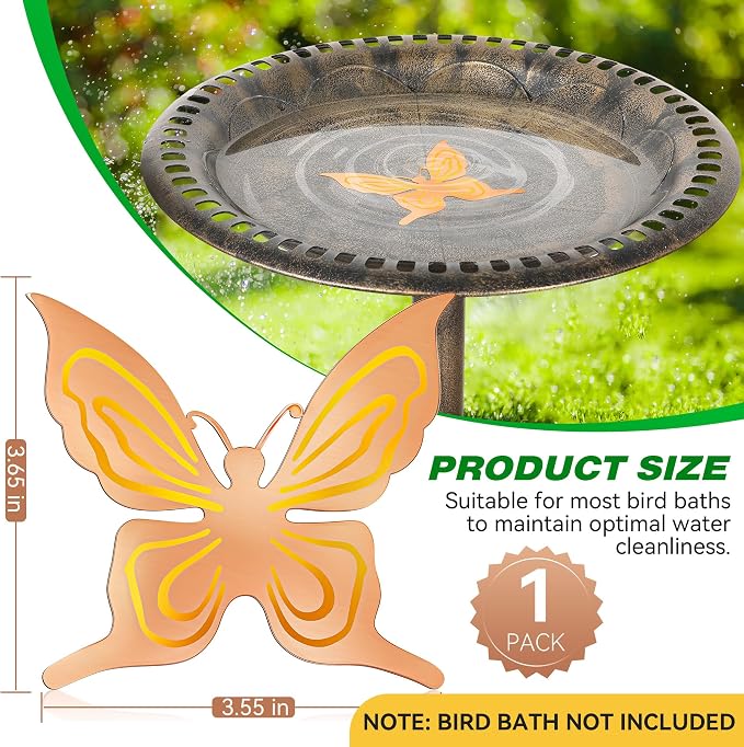 Saillong 1 Pack Bird Bath Copper Disk, Reinforced 99.99% Pure Copper Bird Bath - Image 2