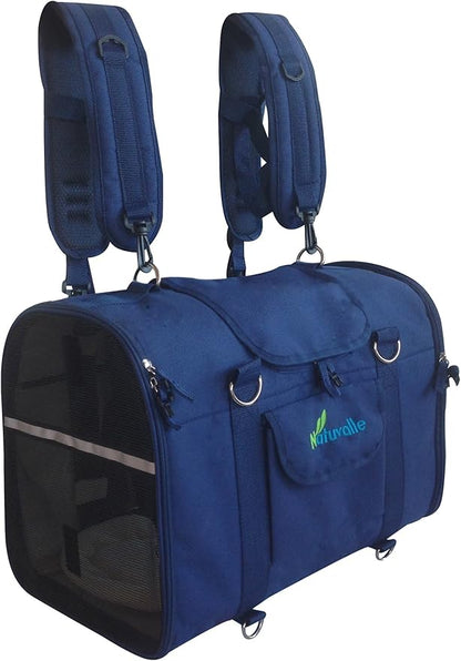 6-in-1 Sturdy Pet Carrier Backpack, Front Pack, Shoulder Bag, Pet Hand Bag by Natuvalle