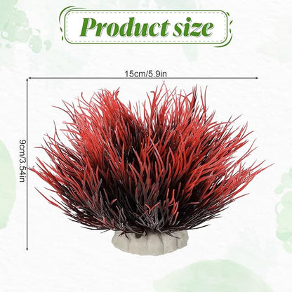 2 Pcs Aquarium Plants Fish Tank Decorations Artificial Fish Tank Plants Plastic - Image 2