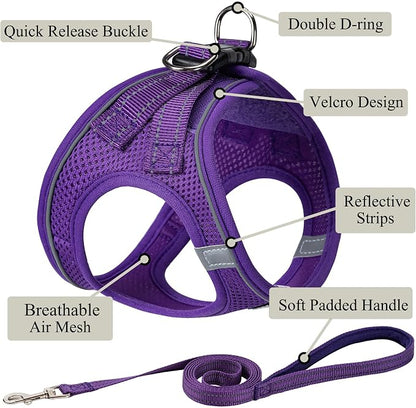 Dog Harness with Leash Set, No Pull Adjustable Reflective Step-in Puppy Pet - Image 2