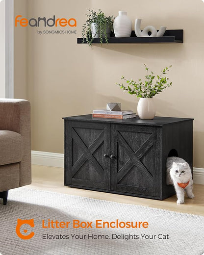 Feandrea Cat Litter Box Enclosure, Litter Box Furniture Hidden - Image 2